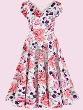 The Pretty Dress Company Hourglass Montreal Swing Dress Size UK 12